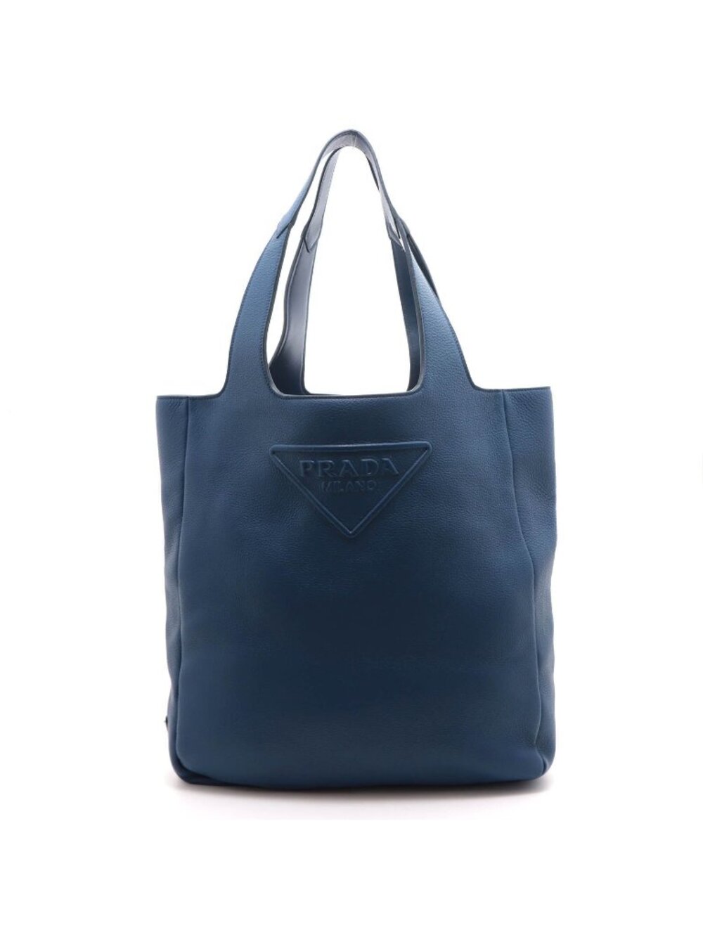 Prada Tote Navy Leather